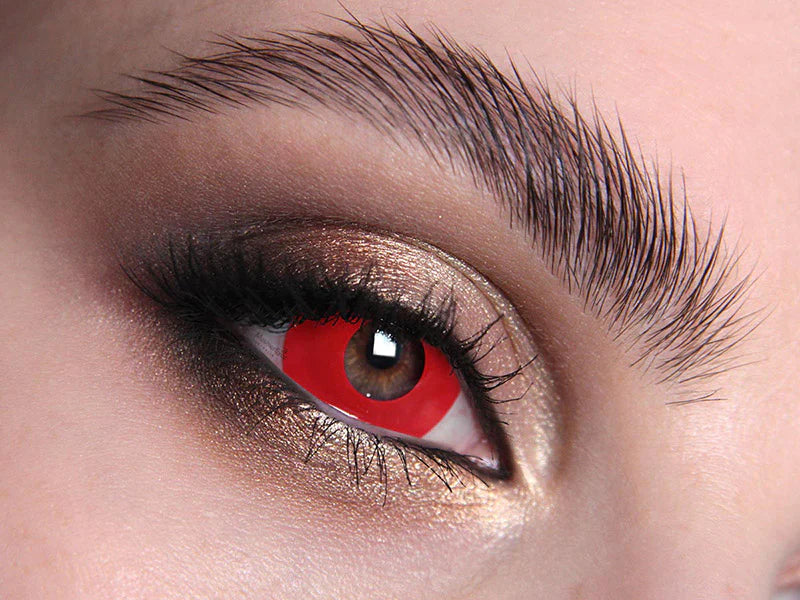 Mini Sclera Red Crazy Contact Lenses 2 Pack