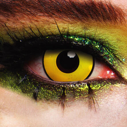 Mal Chick Yellow UV Crazy Contact Lenses 2 Pack