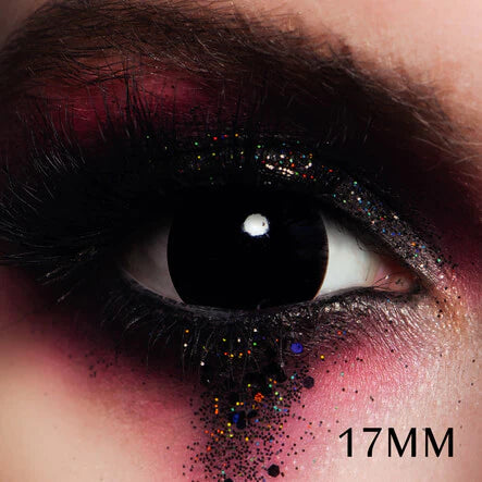 Mini Sclera Black Crazy Contact Lenses 2 Pack