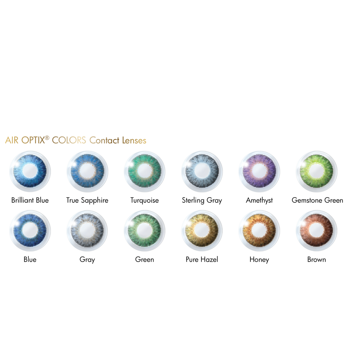 Air Optix Colors Color Chart Contact Lenses Online