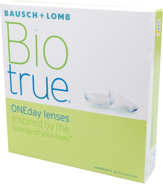 Biotrue ONEday Contact Lenses 90 Pack box side