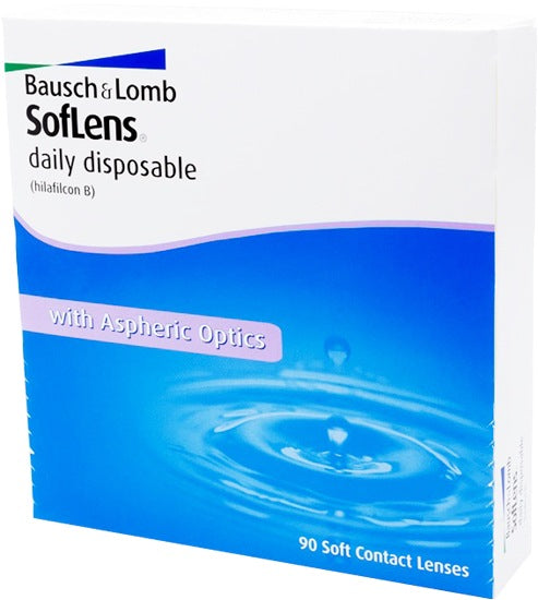 SofLens Daily Disposable Contact Lenses 90 Pack Bausch + Lomb contact lens box
