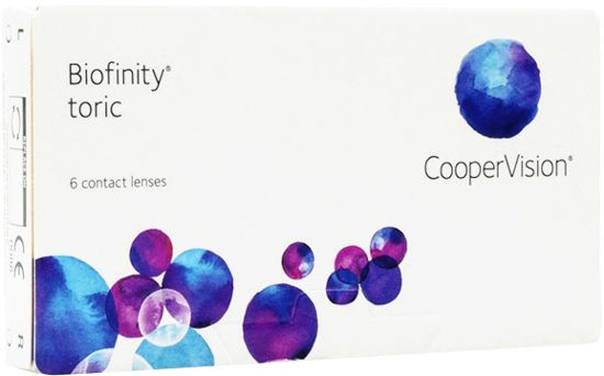 Biofinity Toric Contact Lenses box side