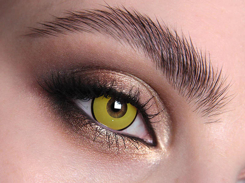 Mal Chick Yellow UV Crazy Contact Lenses 2 Pack