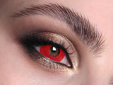 Mini Sclera Red Crazy Contact Lenses 2 Pack