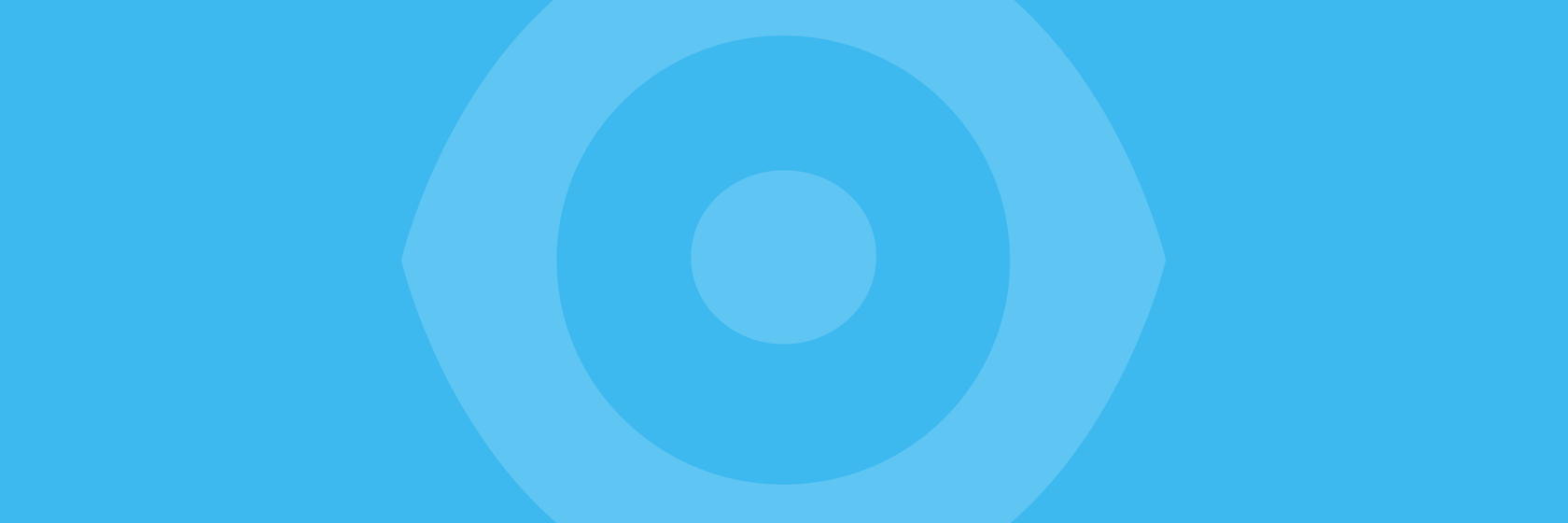 Blue hexagonal design with a central circle on a blue background