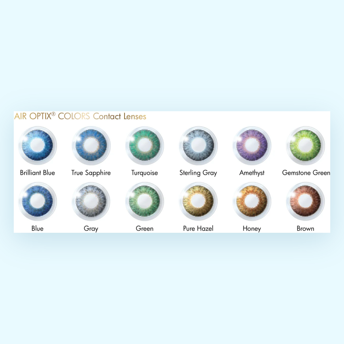 Air Optix Colors 2 Pack Non-Prescription Coloured Contact Lenses