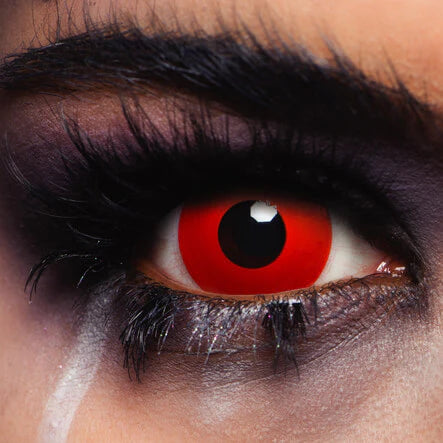 Mini Sclera Red Crazy Contact Lenses 2 Pack