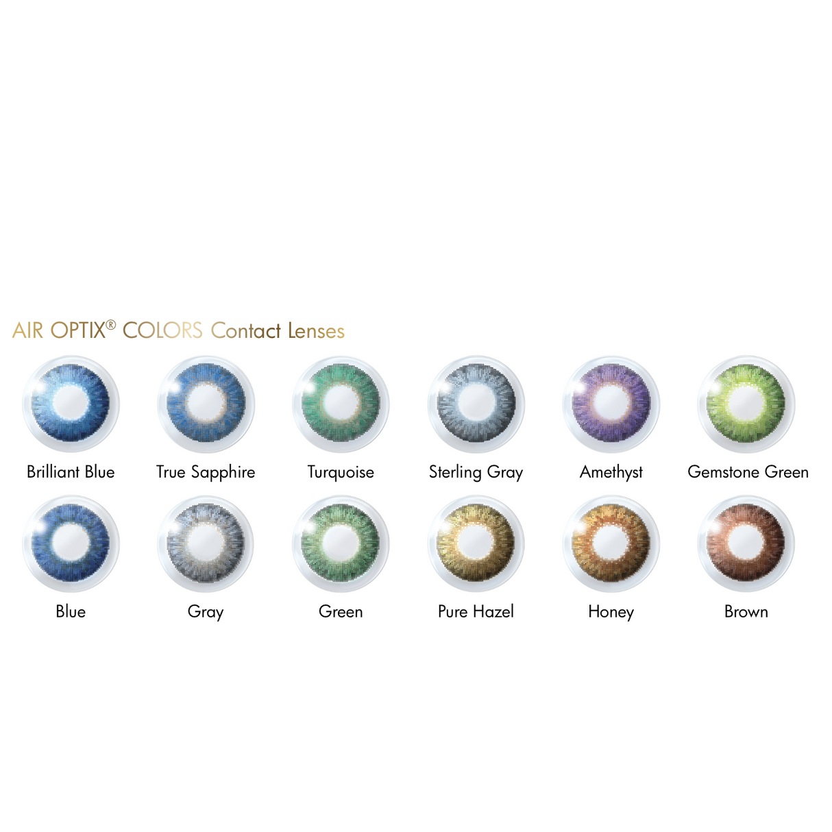 Air Optix Colors 2 Pack Non-Prescription Coloured Contact Lenses