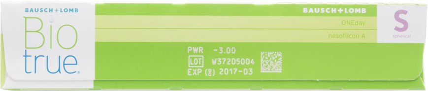 Biotrue ONEday Contact Lenses 90 Pack box front