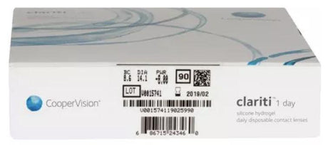 Clariti 1 Day contact lens packaging 90 pack