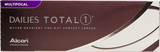 Dailies Total1 Multifocal 30 Pack daily contact lenses box packaging by Alcon