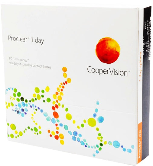 Proclear 1 Day contact lens packaging 90 pack