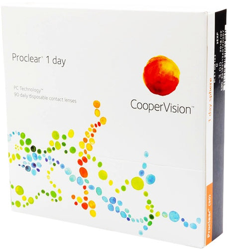 Proclear 1 Day contact lens packaging 90 pack