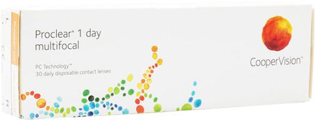 Proclear 1 Day Multifocal contact lens packaging 30 pack