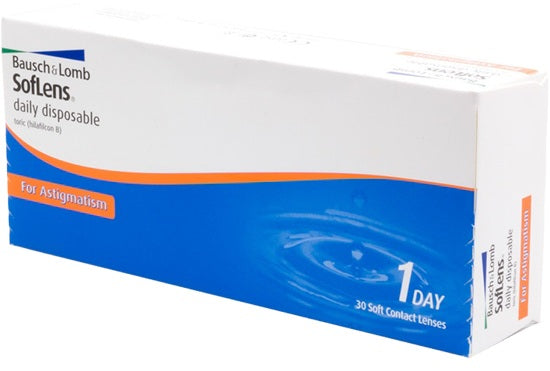SofLens Daily Disposable for Astigmatism 30 Pack Bausch and Lomb contact lens box