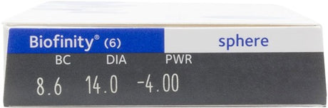 Biofinity Contact Lenses box front