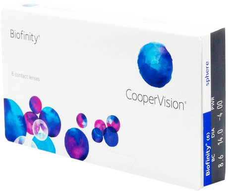 Biofinity Contact Lenses box side