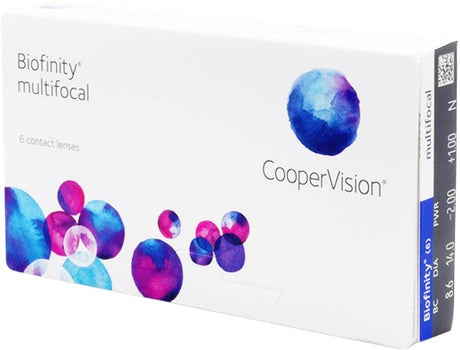 Biofinity Multifocal contact lens packaging 6 pack