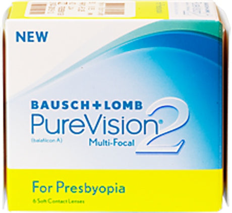 PureVision 2 Multifocal 6 Pack contact lenses packaging