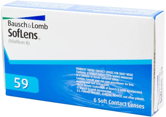 SofLens 59 Contact Lenses 6 Pack Bausch + Lomb contact lens box